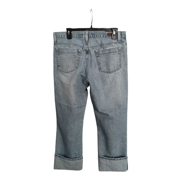 Calvin Klein Women's jeans Blue Cropped Cuffed Medium Wash Denim Jeans Size 10 - Picture 2 of 11